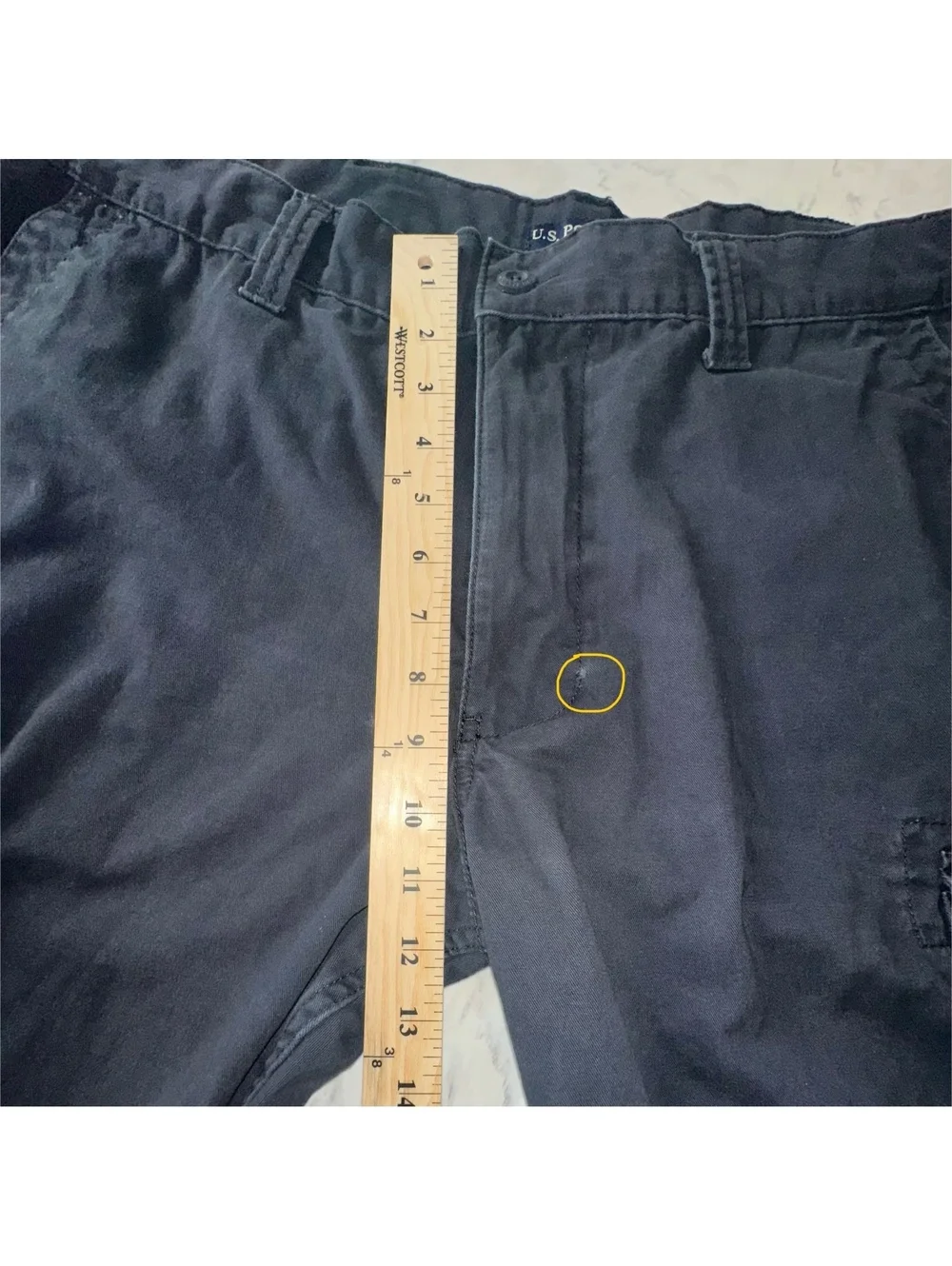 U.S. Polo Assn Cargo Shorts Men’s 40 Black Cotton Outdoor Utility Casual W40**